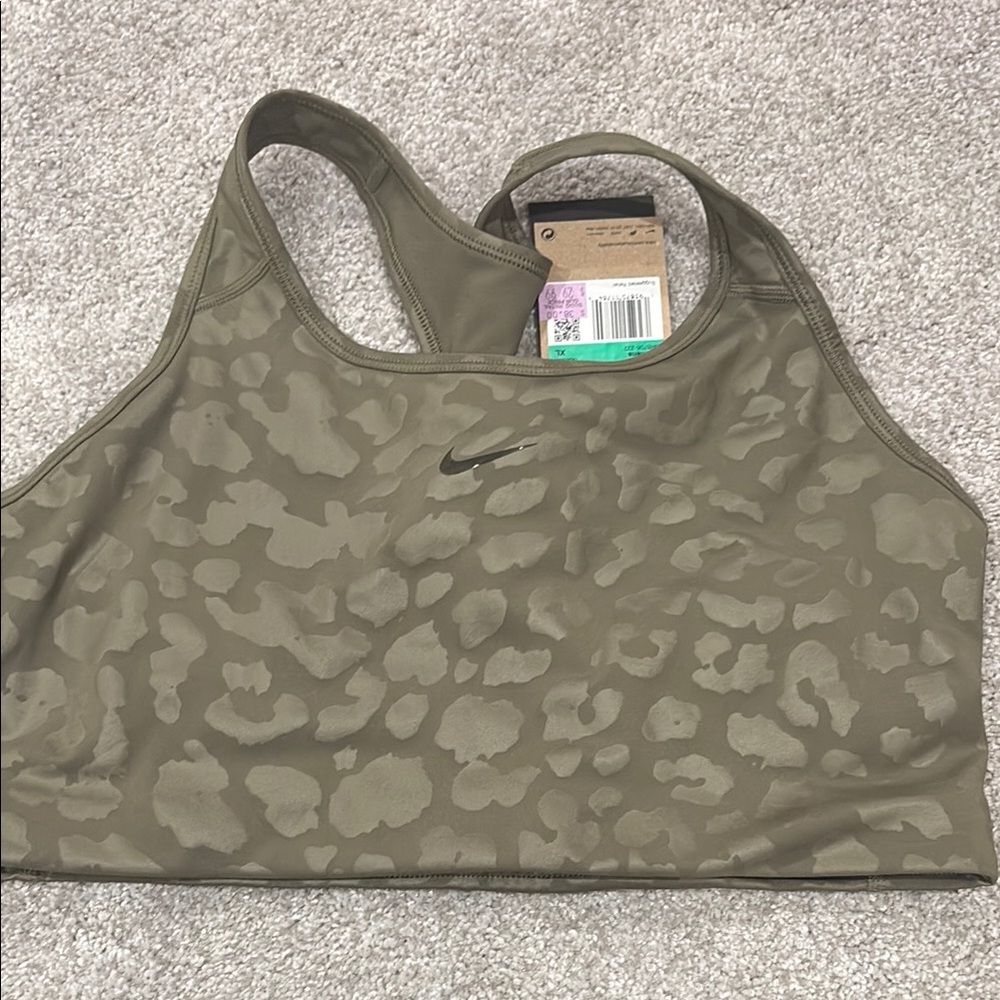 Nike Green Sports Bra with Racerback Design